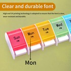 Weekly Pill Box Organizer Case Holder Ampm Medicine Container 7 Day Popup Design