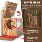 Carbonized Wood Squirrel Feeder  Squirrel Feeders For Outside Winter  Durable Sq