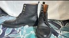   Other Stories Black Leather Lace-up Ankle Boots Rubber Lug Sole Sz 6 M