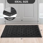 Front Door Mat Heavy Duty Durable Welcome Mat Outdoor Indoor 29  X 17   Black