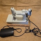 Singer 221k Featherweight Sewing Machine With Case Celery 1960s 