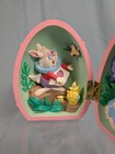 Vtg Disney Alice In Wonderland Rabbit Hinged 3d Diorama Easter Egg Store
