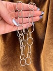 Vintage Silpada Hammered Oval Link Necklace 925 Sterling Silver 23  38 8g