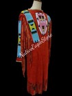 Women s Old Style Red Suede Long Fringes Beaded Wedding Dress Pwd812