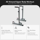 Balancefrom Multi Function Home Gym Exercise Dip Stand  500lb Capacity  Gray