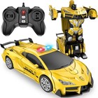 2-in-1 Remote Control Transforming Car Robot 1 18 Scale Led Lights