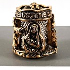 Vtg Thimble Spinning Life Of Jesus  Made By Nicholas Gish Spain 9 Gold Pewter