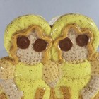 Napkin Holder 5 5  Tall Ceramic Sittre Burlap Rag Dolls 1979 Vintage Notes Mail