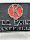 Vintage Kewanee Boiler Corp Cast Iron Boiler Plaque Sign 14    Industrial
