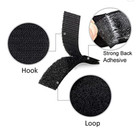 15 Pcs Heavy Duty Hook And Loop Strips Adhesive Sticky Back Fastener Black