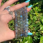 Natural Labradorite 8mm Beads Healing Reiki Gemstone Handmade Stretch Bracelet