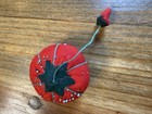 Vintage Red Tomato Sewing Needle Pin Cushion With Strawberry