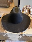             vintage Stetson Resistol 7-3 8 Black Long Oval Beaver Dillion Hat In Box