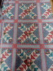Quilt Pattern Cotton Fabric 90 width 71 length Springs Industries Inc  Blue rose