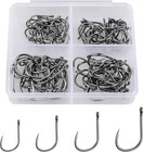 Versatile 4 Sizes Fishing Hooks - Strong Carbon Steel For Freshwater seawater