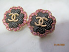 Chanel 2 Buttons   22mm  Black   Gold Tone  Metal    This Is For 2