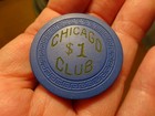 Rare Illegal Chicago Club Poker Chip Saratoga Springs New York Vg Mafia Luciano