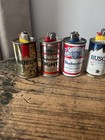 Lot Of 5 Vtg Budweiser Miller Bud Busch Beer Can Lighter Cover Holder Collection