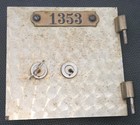 Antique Vintage Steel Bank Safe Safety Deposit Box Door And Lock  175