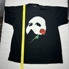 Vintage Phantom Of The Opera Mask Shirt Mens Large Black Fruit Of The Loom 1986