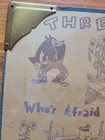 1930s Disney Three Little Pigs Big Bad Wolf Desk Blotter Pad Antique Cartoon