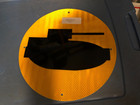Us Army Armored Tank Crossing Reflective Vinyl Warning Sign