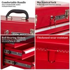 Heavy Duty Metal Tool Box 3 Drawer Steel Storage Chest Lockable Ball Bearing