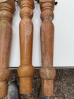 4 Vtg Reclaimed Salvage Farm Table Wood Legs 20    Tall Crafter Turned Pine