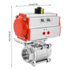 2inch Pneumatic Single Acting Ball Valve Air Actuated Stainless Ball Valve