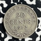 1912 Newfoundland 20 Cents Lot t6917 Silver 