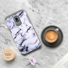 For Samsung Galaxy Note 10   Plus Marble Pattern Hybrid Rubber Rubber Case Cover