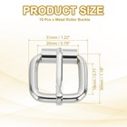10pcs 0 79 Inch  20mm  Metal Roller Buckle Belts Hardware Silver White