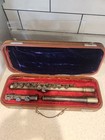Vintage Evette Paris Silver Flute Made In France And Leather Case 