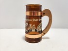 Amish Mug Pennsylvania Dutch Country Stein Brown Glass Wood Handle 5  Vintage