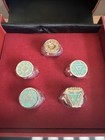 Marvel Comics Stark Ind Iron Man 5 Glow Arc Reactor Adj Ring Box Set New Nos