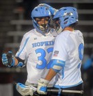 2017 Johns Hopkins Lacrosse Stx Stallion 650 Helmet - Game Used -    jays    Script