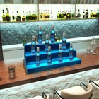 Led Lighted Liquor Bottle Display Bar Shelves With Remote Control 3 Tier 39 Inch