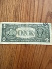 Folded Corner Misprinted 2009  1 Federal Reserve Note One Dollar Bill Circulated