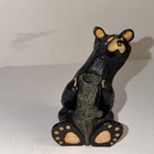 Bearfoots Jeff Fleming Bear Figurine Black Bear With Tongue Out