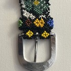 Handcrafted Seed Bead Belt Fit Up To 38  Waist Flowers Intricate Handmade Craft