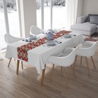Retro Table Runner Vintage Style Red Mid Century Modern Mcm  Mm5
