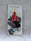 Vintage Eight Small Christmas Cards   Tags No Envelopes