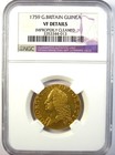1759 Britain England George Ii Gold Guinea Coin 1g - Certified Ngc Vf Details