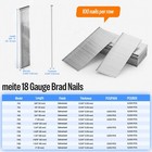 5 000 Pcs Meite 18 Gauge Brad Finish Nails 1 2  To 2  Length Galvanized F Series
