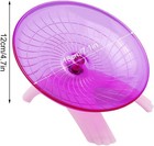 Hamster Wheel Flying Saucer Exercise Toy  Silent Spinner For Small Pets Dark Red