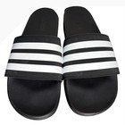 Nwob Adidas Black Adilette Comfort Slides 3-stripe Sandals Men s Size 12