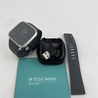 New Black Fitbit Versa Lite Wearable Smartwatch Fitness Activity Tracker S   L