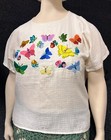 Xl Vintage 1970s Shirt Rainbow Embroidered Guatemalan Butterfly Festival 70s