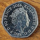 2016 - Beatrix Potter Peter Rabbit Fifty Pence 50p Coin  circulated 