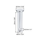 Single Hole Clevis Pins -6mm X 25mm Flat Head Zinc-plating Solid Steel Pin 12pcs